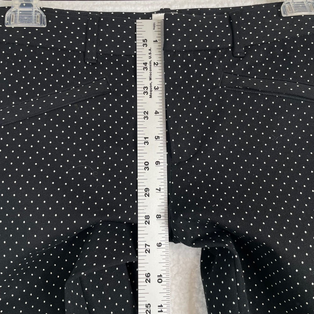 Gap Womens Black White Polka Dot Skinny Ankle Pants Size 4 Regular Mid Rise - Picture 5 of 10
